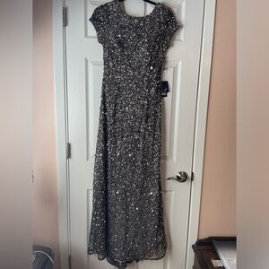 Adrianna papell sequin gown size 8 nwt